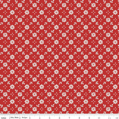 Quilting Cotton A Pear-fect Christmas True Love Red Riley Blake