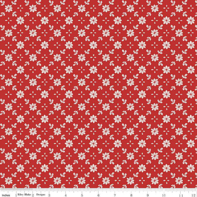 Quilting Cotton A Pear-fect Christmas True Love Red Riley Blake