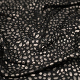 Abstract Animal Foiled EcoDelish Double Peached Melange Fabric - 4-Way Stretch, 57" Width, 260 GSM (1 Yard)