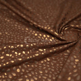 Abstract Animal Foiled EcoDelish Double Peached Melange Fabric - 4-Way Stretch, 57" Width, 260 GSM (1 Yard)