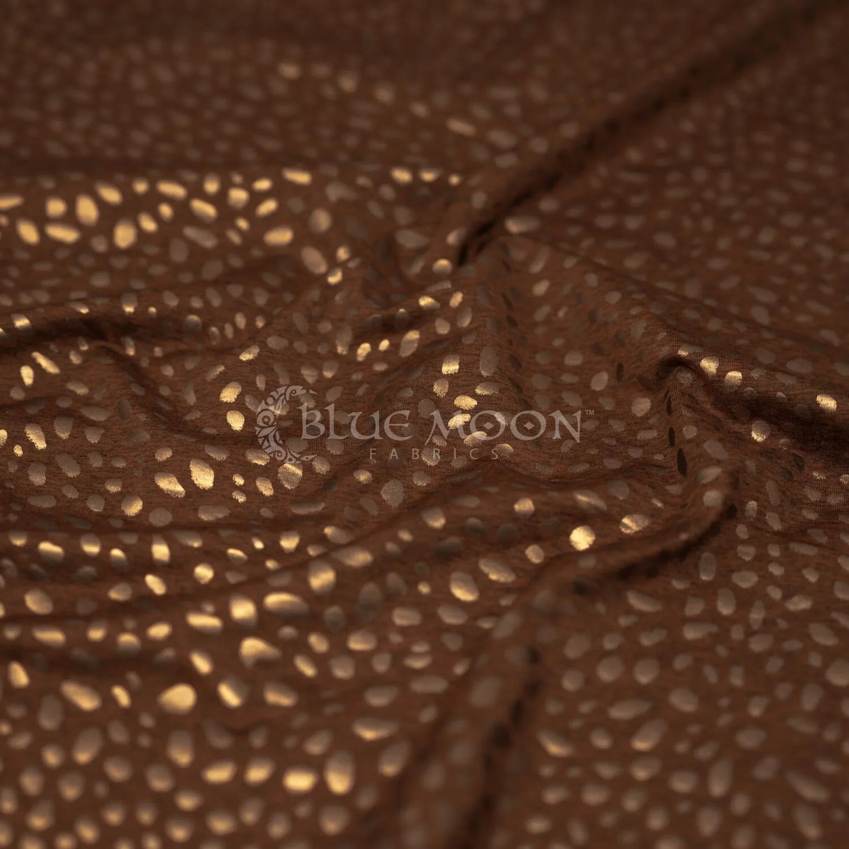 Abstract Animal Foiled EcoDelish Double Peached Melange Fabric - Abstract Animal Foiled, 57" Width, 260 GSM (1 Yard)