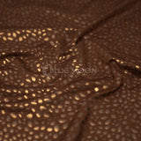 Abstract Animal Foiled EcoDelish Double Peached Melange Fabric - 4-Way Stretch, 57" Width, 260 GSM (1 Yard)