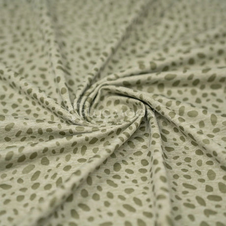 Abstract Animal Foiled EcoDelish Double Peached Melange Fabric - 4-Way Stretch, 57" Width, 260 GSM (1 Yard)