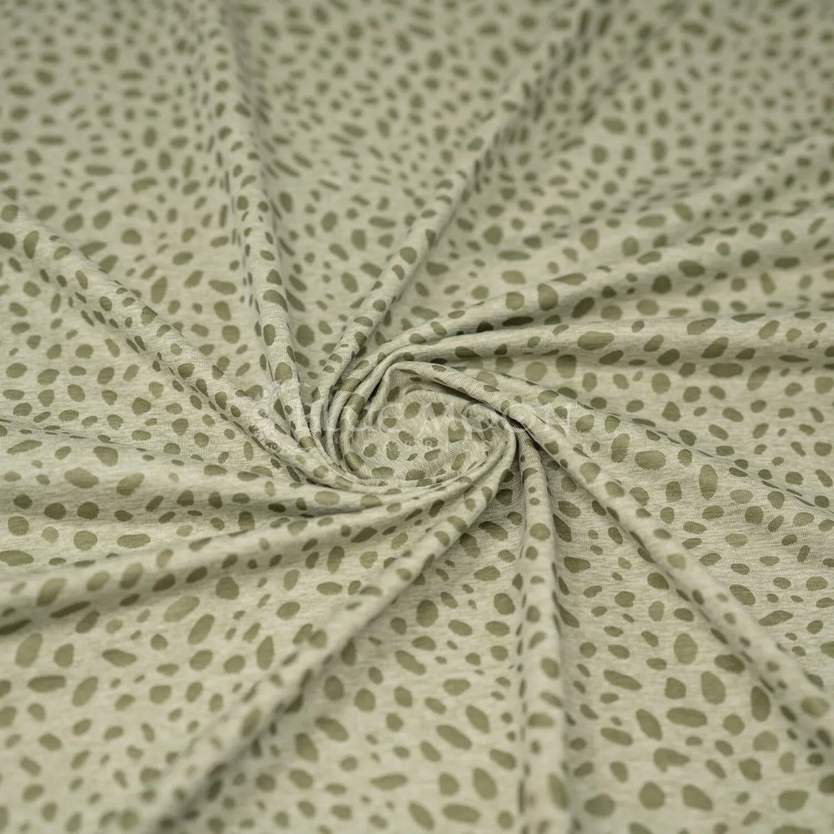 Abstract Animal Foiled EcoDelish Double Peached Melange Fabric - Abstract Animal Foiled, 57" Width, 260 GSM (1 Yard)