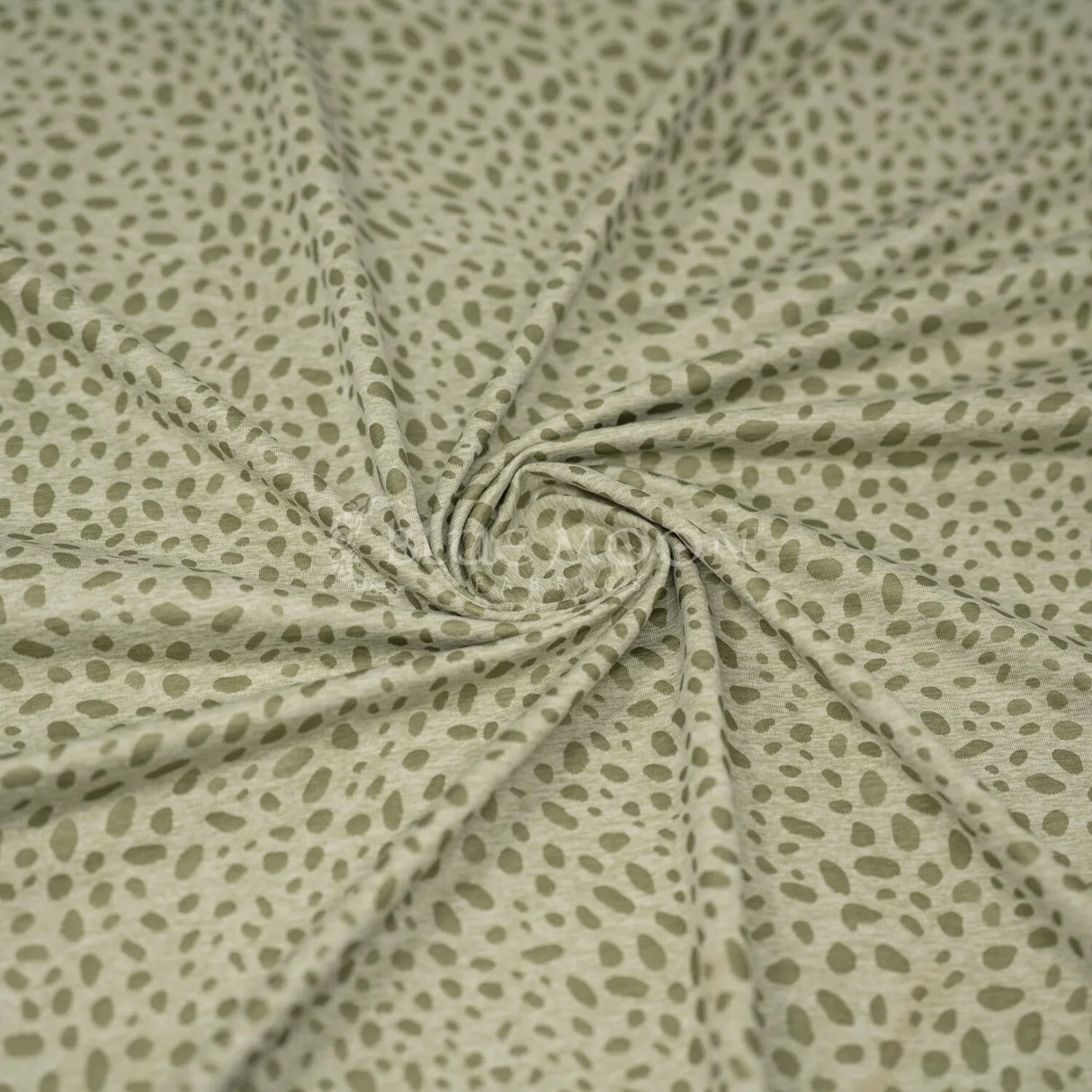 Abstract Animal Foiled EcoDelish Double Peached Melange Fabric - 4-Way Stretch, 57" Width, 260 GSM (1 Yard)