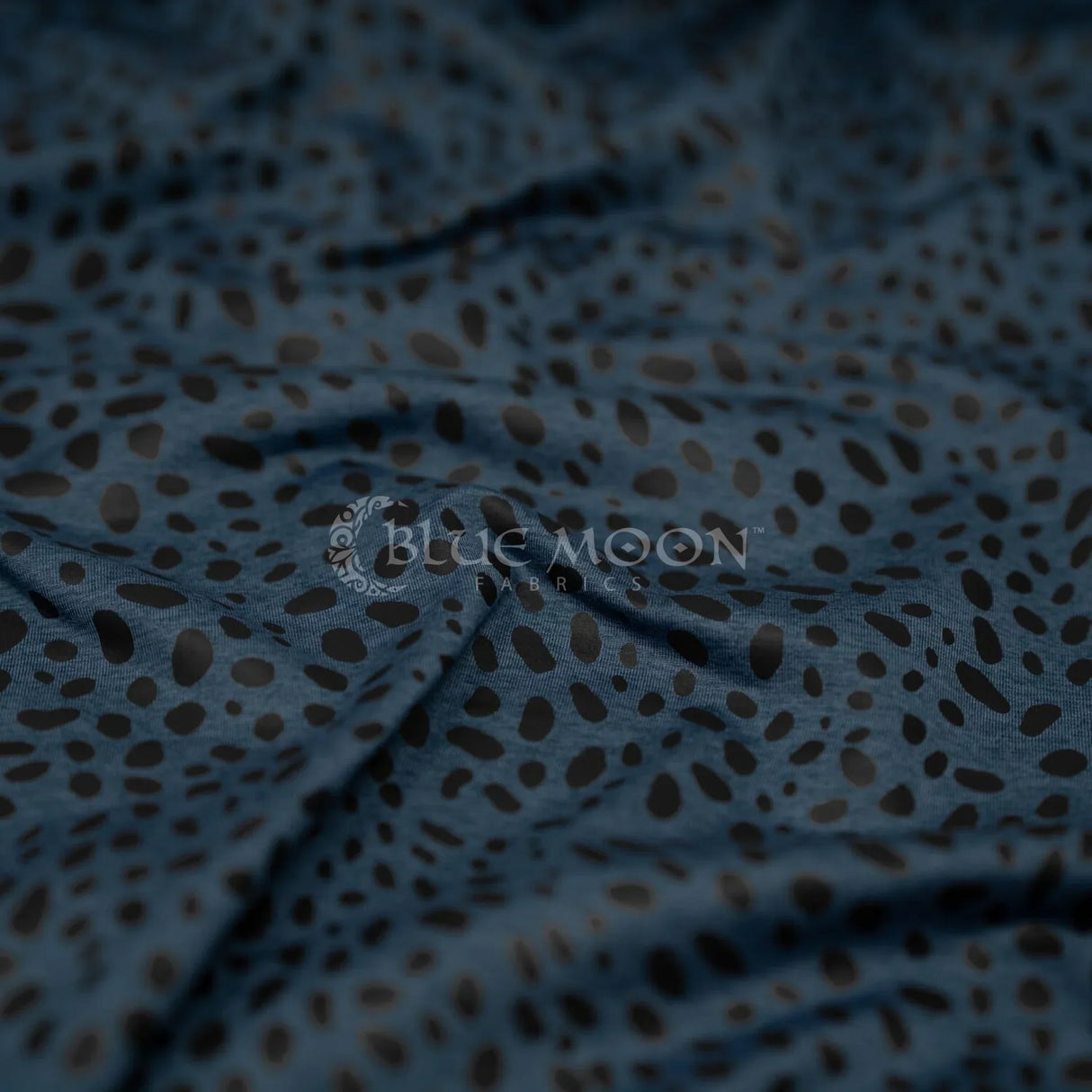 Abstract Animal Foiled EcoDelish Double Peached Melange Fabric - Abstract Animal Foiled, 57" Width, 260 GSM (1 Yard)