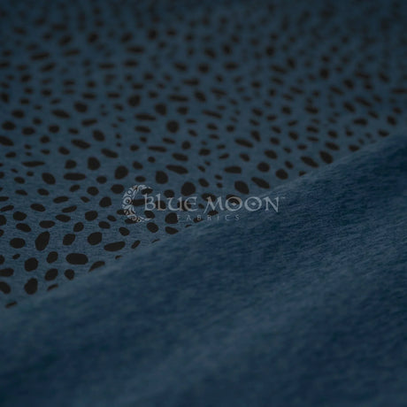 Abstract Animal Foiled EcoDelish Double Peached Melange Fabric - 4-Way Stretch, 57" Width, 260 GSM (1 Yard)