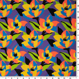 Printed Spandex Fabric Abstract Painted Lilies