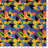 Abstract Painted Lilies Nylon Spandex Fabric - Multicolor, 55/56" Width (1 Yard)