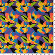 Abstract Painted Lilies Nylon Spandex Fabric - Multicolor, Abstract Painted Lilies, 55/56" Width (1 Yard)