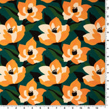 Printed Spandex Fabric Abstract Painted Lilies
