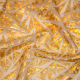 Foil Printed Mesh Abstract Triangle