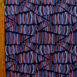 Swim Knit Nylon Spandex Abstract Lines 4-Way Stretch
