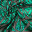 Foil Printed Mesh Abstract Triangle