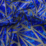 Abstract Triangle Polyester Mesh Fabric - Shattered Glass Foil, 58"/59" Width (1 Yard)