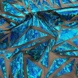 Foil Printed Mesh Abstract Triangle