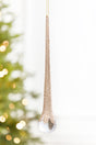 10" Champagne Glitter Icicle Ornament