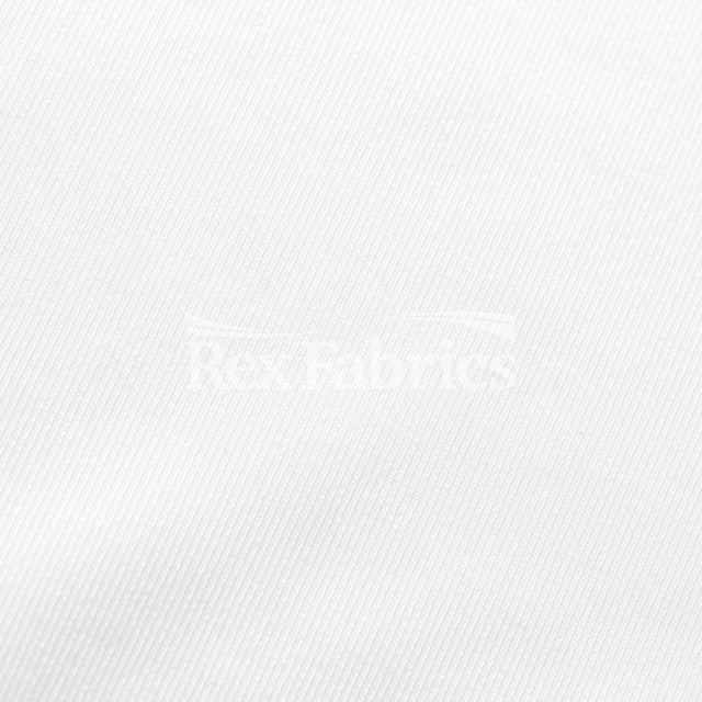 Action Solids PFP Polyester Spandex Fabric - White Solid, 58-60" Width, 200 GSM (1 Yard)