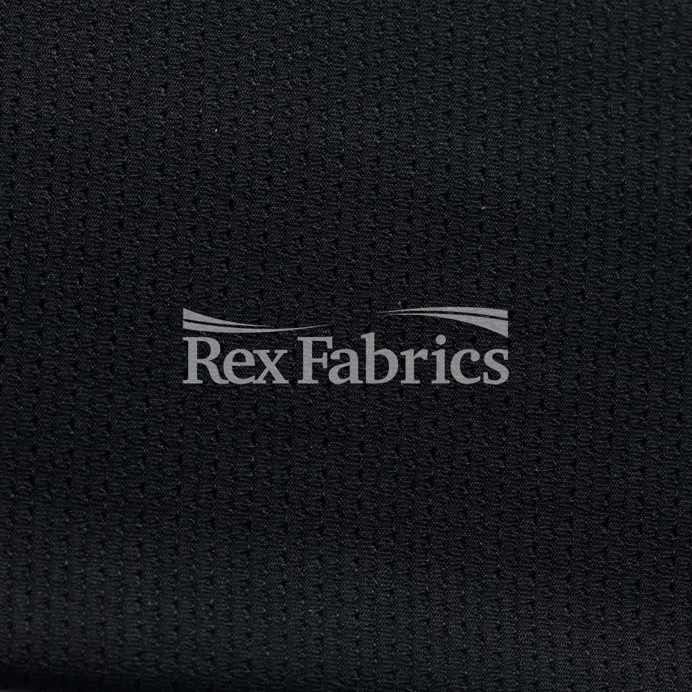 Active Mesh Polyester Spandex Fabric - Black Or White Solid Mesh, 58/60" Width (1 Yard)