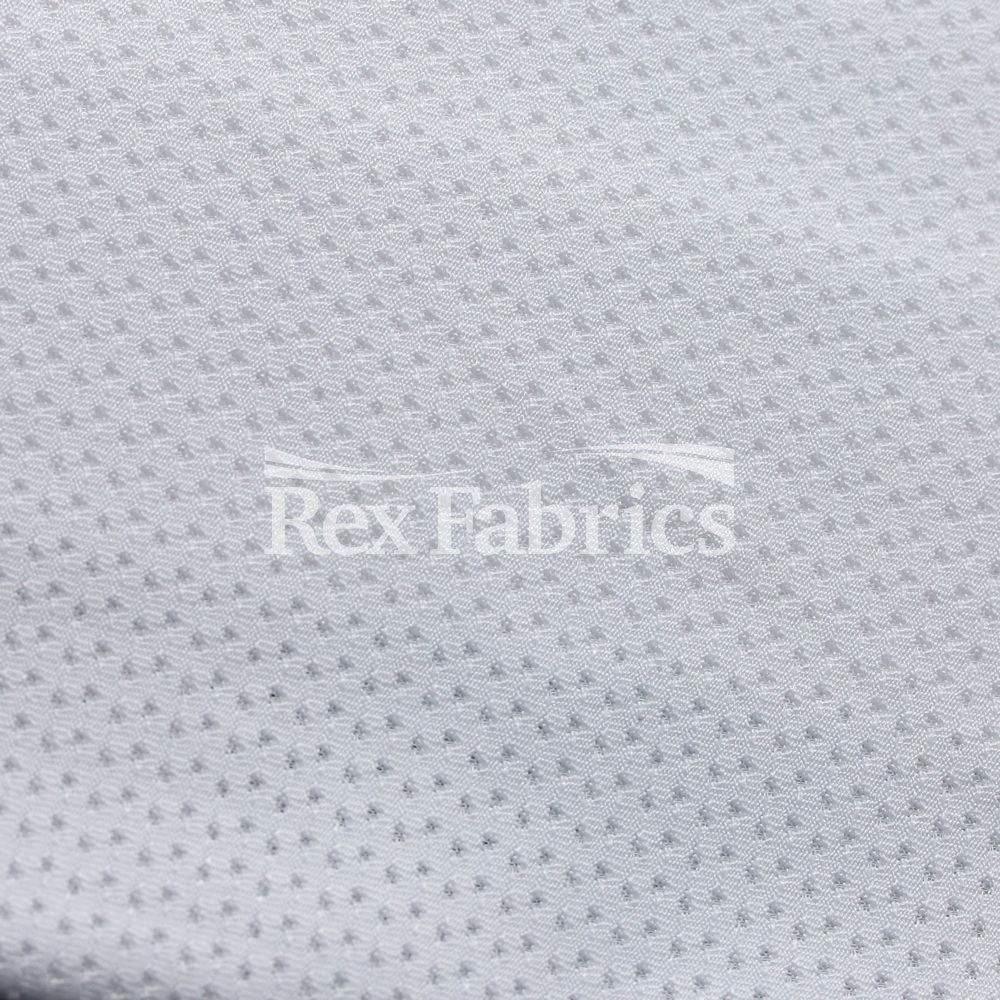 Active Mesh Polyester Spandex Fabric - Black Or White Solid Mesh, 58/60" Width (1 Yard)