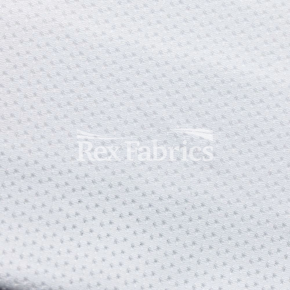 Active Mesh PFP Polyester Spandex Fabric - White Solid Mesh, 58/60" Width (1 Yard)