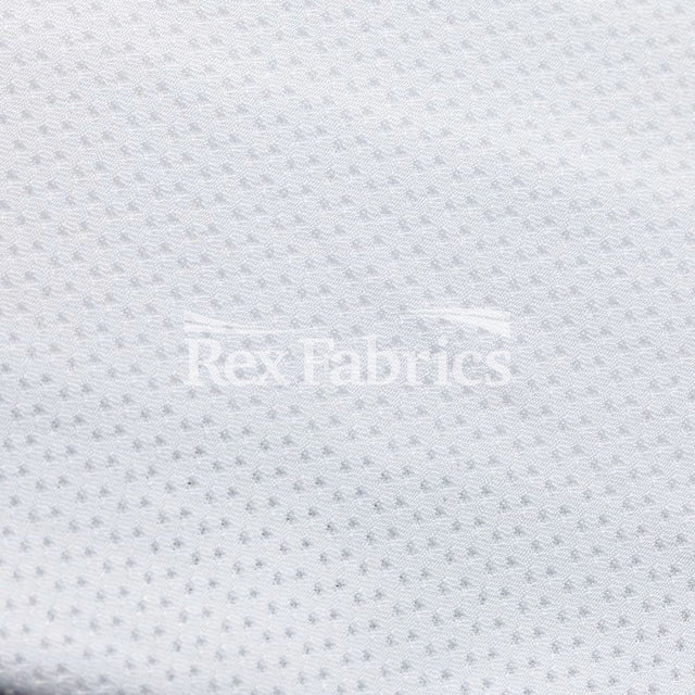 Active Mesh PFP Polyester Spandex Fabric - White Solid Mesh, 58/60" Width (1 Yard)