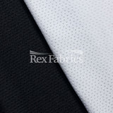 Active Mesh Polyester Spandex Fabric - Black Or White Solid Mesh, 58/60" Width (1 Yard)