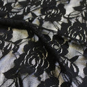 Ada Stretch Lace Nylon Spandex Fabric - Floral Pattern, 58/60" Cut Width, 56" Usable Width (1 Yard)
