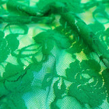 Ada Stretch Lace Nylon Spandex Fabric - Floral Pattern, 58/60" Cut Width, 56" Usable Width (1 Yard)
