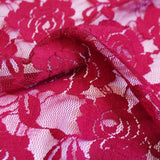 Ada Stretch Lace Nylon Spandex Fabric - Floral Pattern, 58/60" Cut Width, 56" Usable Width (1 Yard)