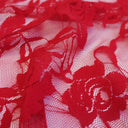 Ada Stretch Lace Nylon Spandex Fabric - Floral Pattern, 58/60" Cut Width, 56" Usable Width (1 Yard)