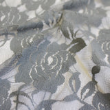 Ada Stretch Lace Nylon Spandex Fabric - Floral Pattern, 58/60" Cut Width, 56" Usable Width (1 Yard)