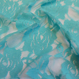 Ada Stretch Lace Nylon Spandex Fabric - Floral Pattern, 58/60" Cut Width, 56" Usable Width (1 Yard)