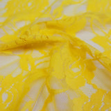 Ada Stretch Lace Nylon Spandex Fabric - Floral Pattern, 58/60" Cut Width, 56" Usable Width (1 Yard)