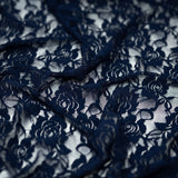 Ada Stretch Lace Nylon Spandex Fabric - Floral Pattern, 58/60" Cut Width, 56" Usable Width (1 Yard)