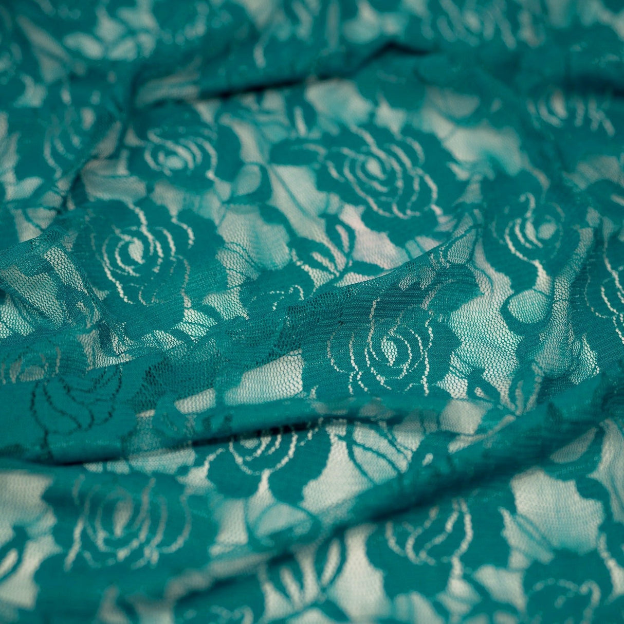 Ada Stretch Lace Nylon Spandex Fabric - Floral Pattern, 58/60" Cut Width, 56" Usable Width (1 Yard)