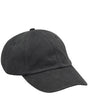 Adam's AD01 100 Percent Cotton Twill Fabric - Black, Six Panel, Unconstructed, Low Profile, Tuck Away Nubuck Leather Strap, Antique Brass Buckle And Grommet (1 Cap)