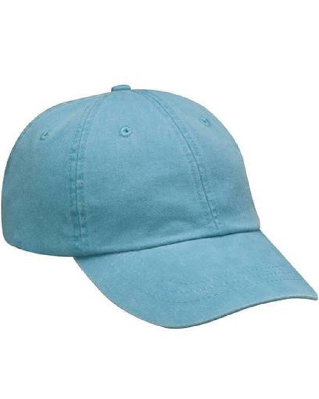 Adam's AD01 100% Cotton Twill Fabric - Caribbean Blue, Six Panel, Unconstructed, Low Profile (1 Cap)