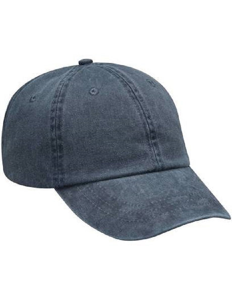 Adam's AD01 Cotton Twill Cap - Navy, Six Panel, Low Profile (1 Cap)