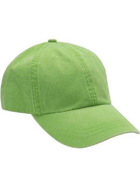 Adam's AD01 100% Cotton Twill Fabric - Neon Green, Six Panel, Unconstructed, Low Profile (1 Cap)