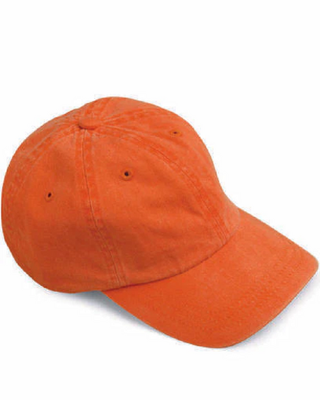 Adam'S AD01 Cotton Twill Fabric - Tangerine, Six Panel, Unconstructed, Low Profile (1 Cap)