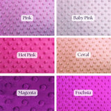 Minky Dot Fleece Fabric - Plush Dimple Texture, 60" Width