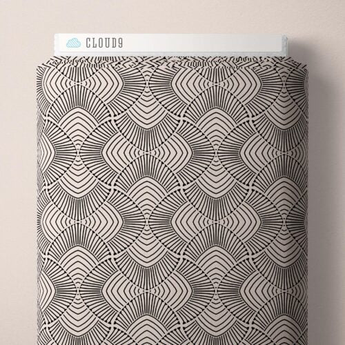 Cotton Print Adrianus Ivory/Black Marsh Havens Fabric