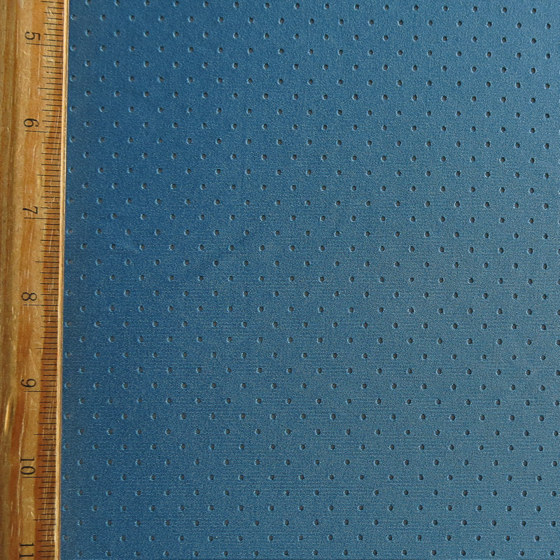 Mesh Repreve Recycled Polyester Spandex Knit Fabric - Aegean Blue