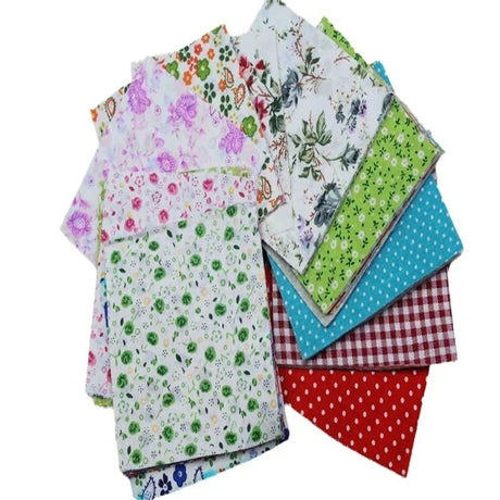 200PCS Squares Craft Fabric Cloths for DIY Bundle Patchwork Quilting Sewing Scrapbooking Artcraft