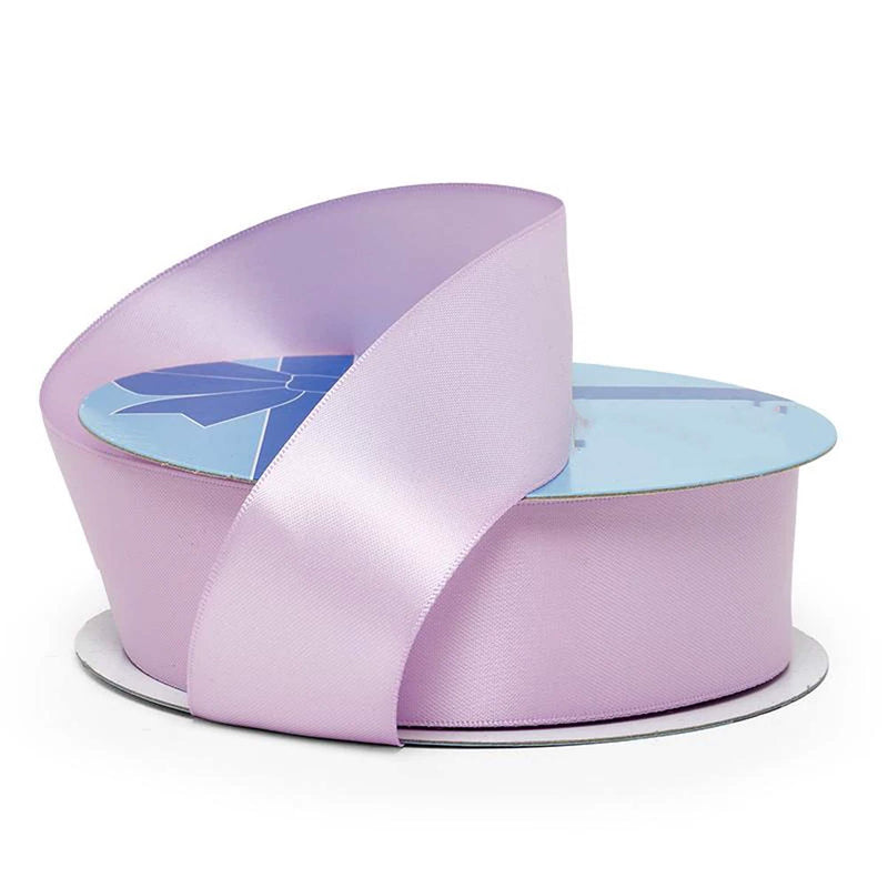 Premium Satin Craft Ribbon in Solid Color 7/8 '' X 100 yd Single Faced 1 / roll Lavender