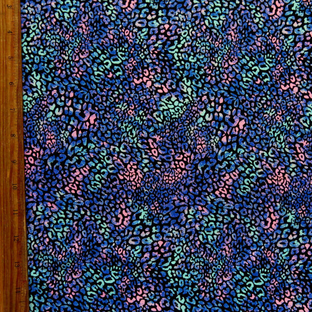 Swim Knit Nylon Spandex Air Brush Leopard