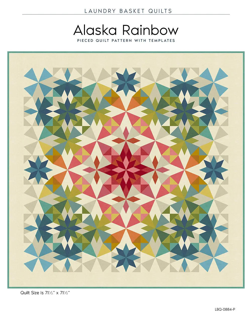 Quilt Pattern Alaska Rainbow Pieced Quilt