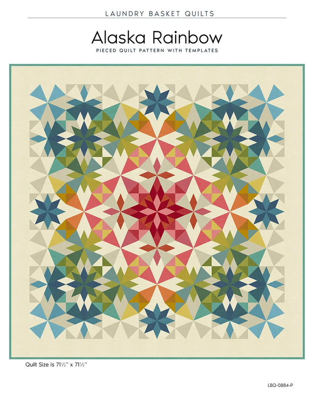 Quilt Pattern Alaska Rainbow Pieced Quilt