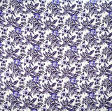 All Over Hibiscus Plumeria Tropical Leaves Rayon Poplin Fabric - Tropical Floral Print, 36" X 45" (1 Yard)
